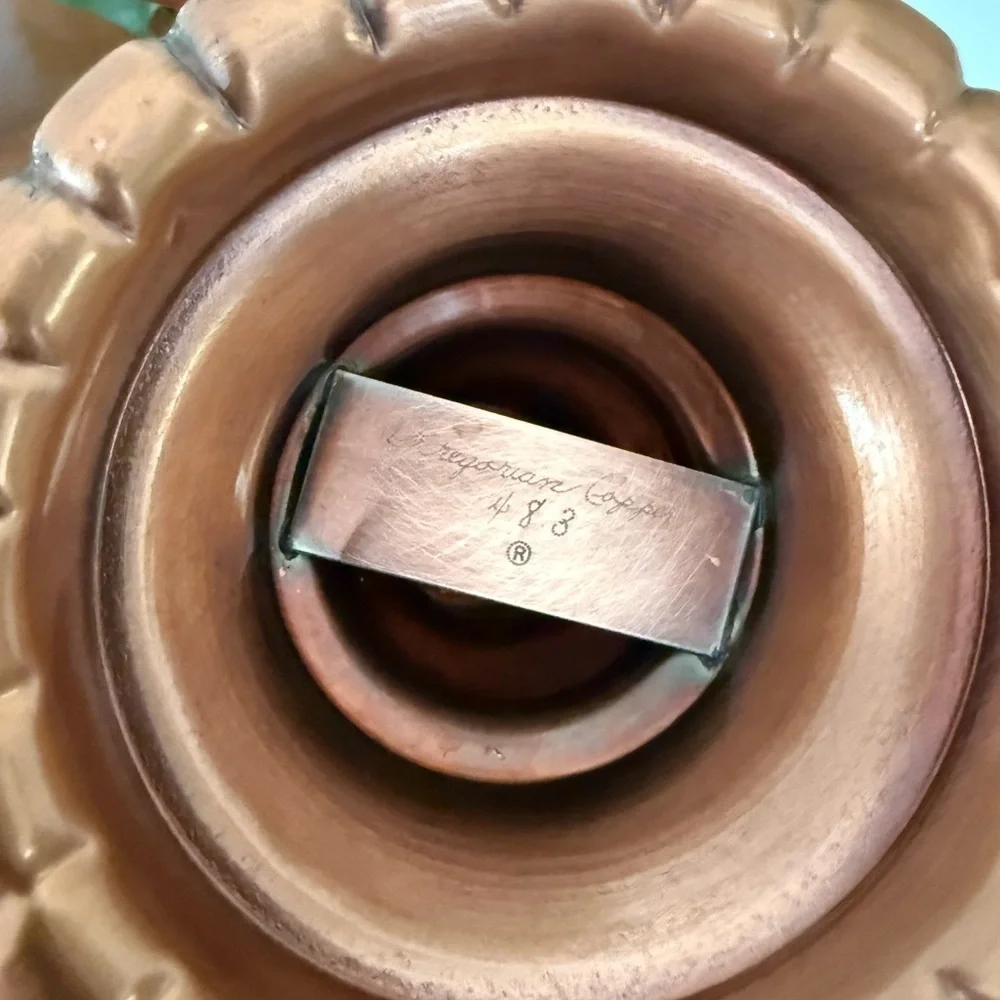 Georgian Copper Candelabra Twist 3 Candlestick Holders Rose Flower Broken